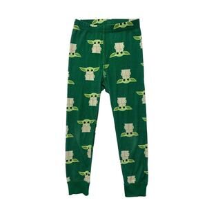 HANNA ANDERSSON STAR WARS Mandalorian Baby Yoda Green Pajama Pants Sz 4 100 Kids